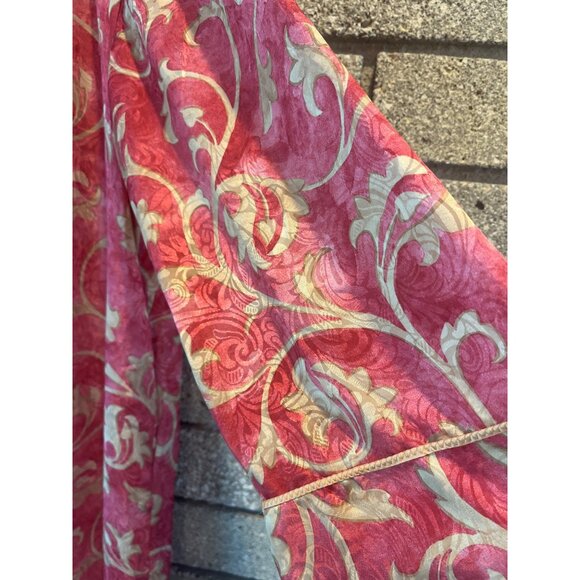 Mary McFadden Saks Fifth Avenue Vintage Velvet Floral Maxi Dress M - Picture 5 of 9